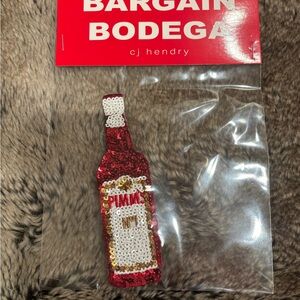 CJ Hendry Bargain Bodega Sequin Pimm’s Bottle Iron On Patch